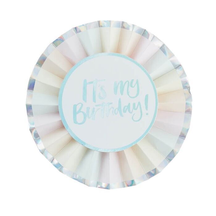 ITS MY BIRTHDAY IRIDESCENT BIRTHDAY BADGE