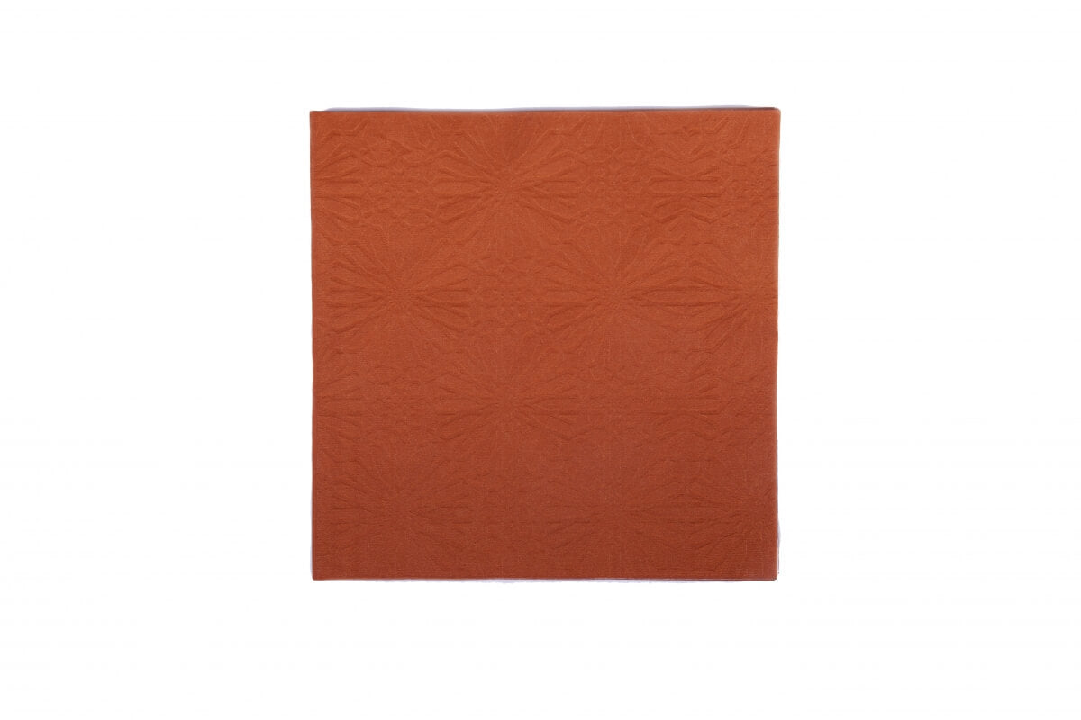 Terra Cotta Embossed Dinner Napkins