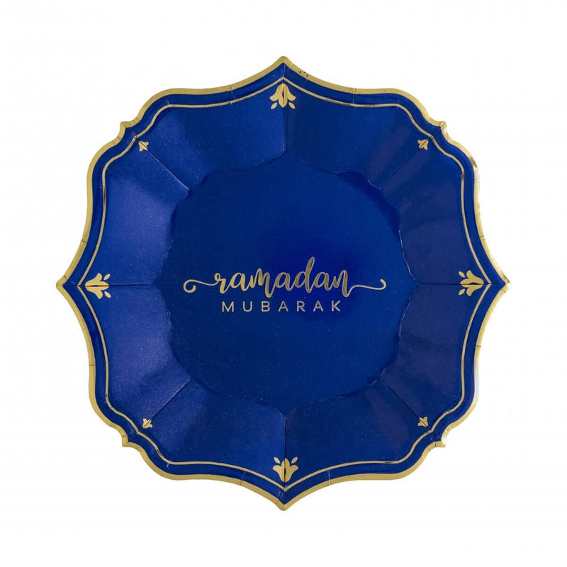 Ramadan Cobalt Dessert Plates,8 plates per pack