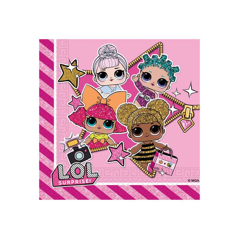 LOL Surprise Two-Ply Paper Napkins 33x33cm