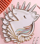 (8 piece) Unicorn Shaped Paper Plater for Birthday Parties and Special Occassions
