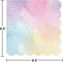 Creative Converting Luncheon Napkins 16 Pieces Set, Iridescent