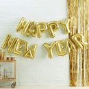 GOLD HAPPY NEW YEAR BALLOON BUNTING