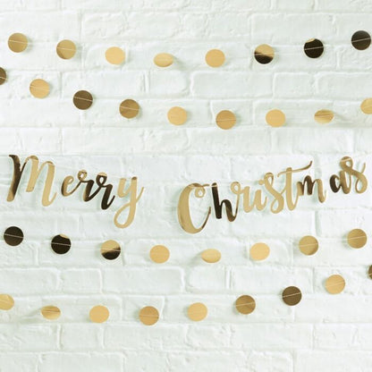 GOLD FOILED MERRY CHRISTMAS BUNTING