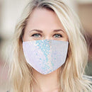 White Sequin Face Mask