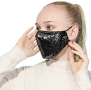 Black Sequin Face Mask