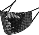 Black Sequin Face Mask