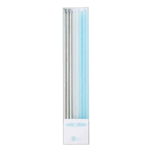 We Heart Blue Long Candles