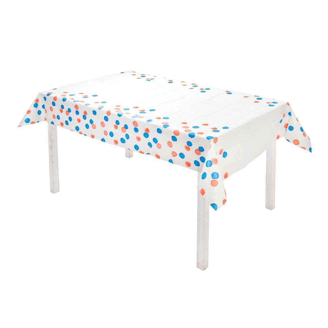 Blue Dots Paper Table Cover
