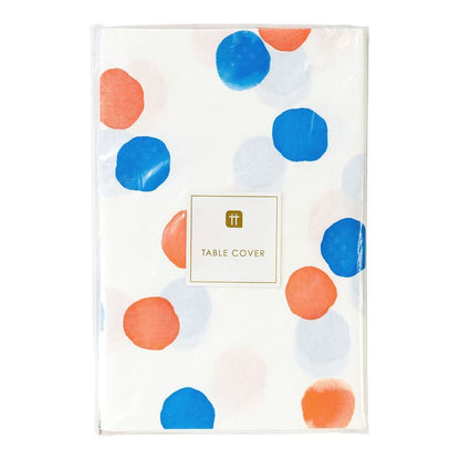 Blue Dots Paper Table Cover
