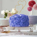 10" Gold Rhinestone Double Heart Cake Topper