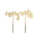 Congrats Gold Mirrored Cake Topper