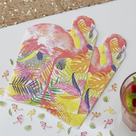 Flamingo Shaped Paper Napkins