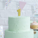 Gold Glitter 1 Number Candle - Pick and Mix