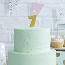 Gold Glitter 7 Number Candle - Pick and Mix