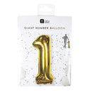 GOLD FOIL BALLOON '1'