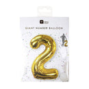 GOLD FOIL BALLOON '2'
