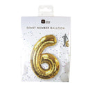 GOLD FOIL BALLOON '6'