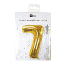 GOLD FOIL BALLOON '7'