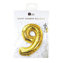 GOLD FOIL BALLOON '9'
