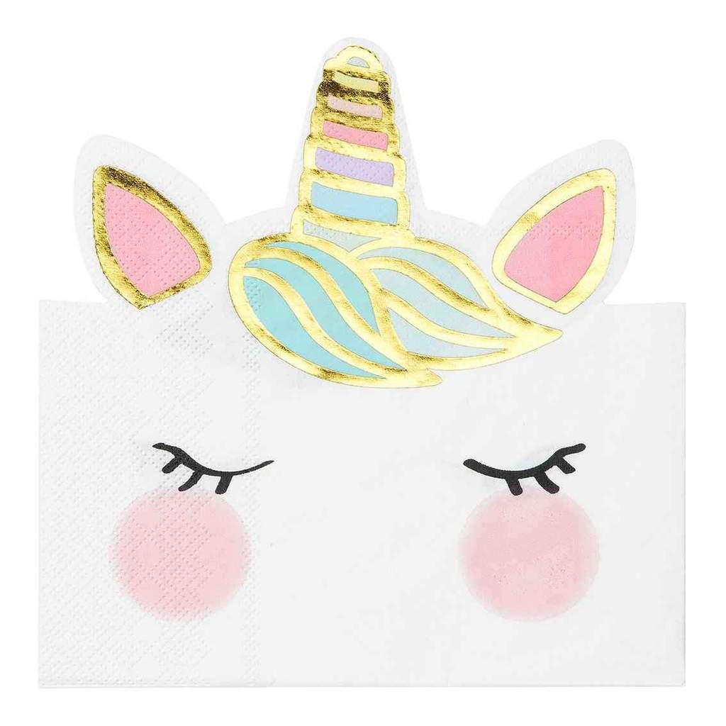 We Heart Unicorns Face Napkins