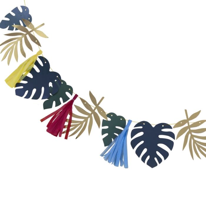 GOLD FOILED AND LEAF TASSEL GARLAND