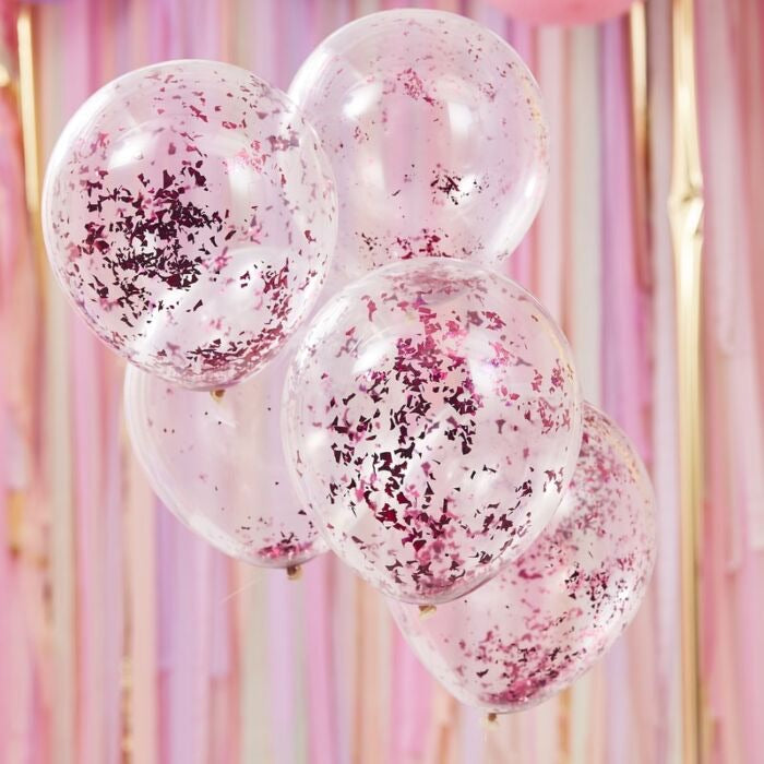 PINK FOIL CONFETTI BALLOONS