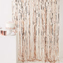 ROSE GOLD FRINGE FOIL CURTAIN