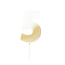 Gold Glitter 5 Number Candle - Pick and Mix