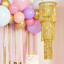 GOLD FRINGE PARTY CHANDELIER DECORATION