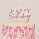 ROSE GOLD HAPPY BIRTHDAY CANDLE