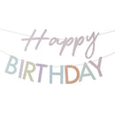 PASTEL HAPPY BIRTHDAY BANNER BUNTING